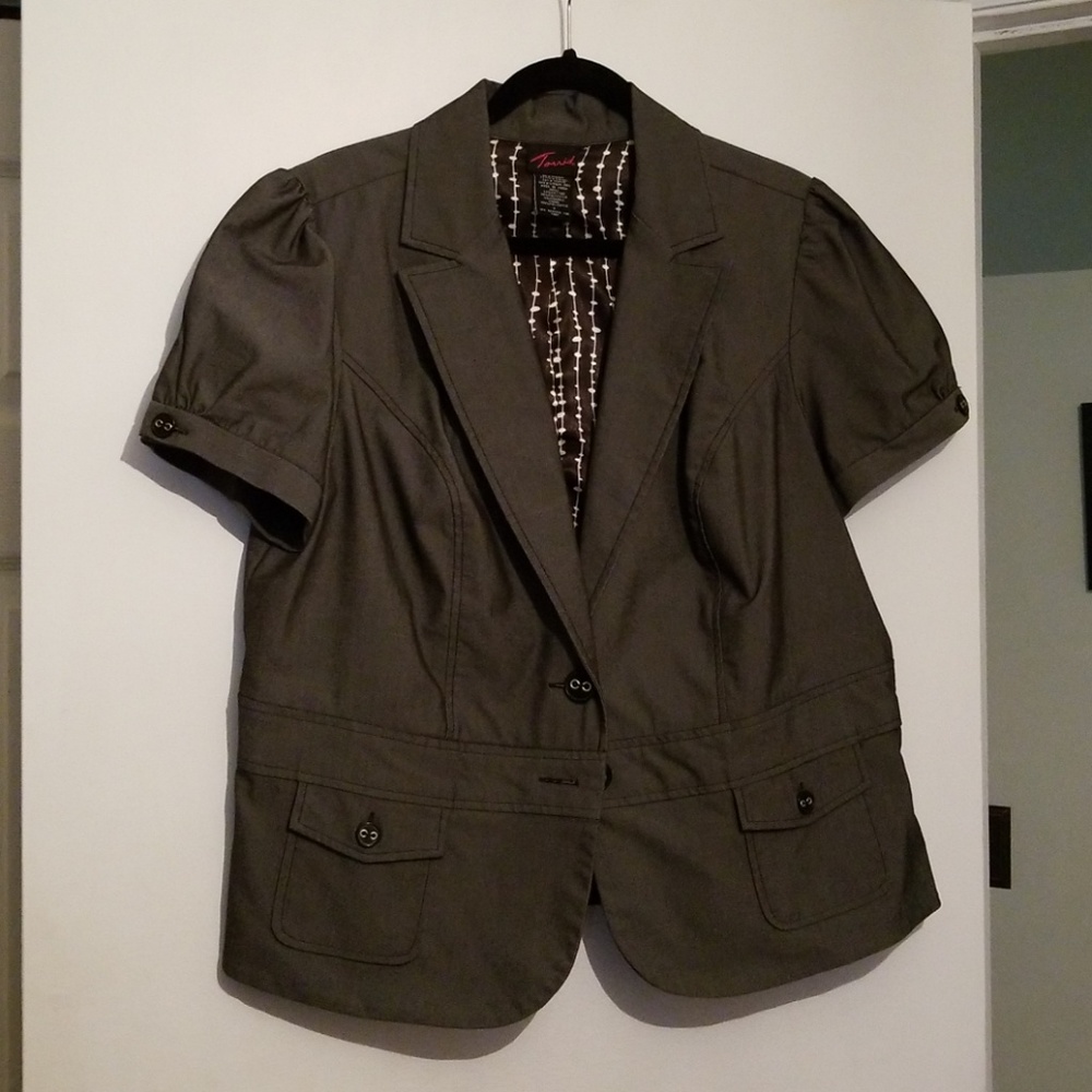 Gray short sleeve Torrid blazer 2x